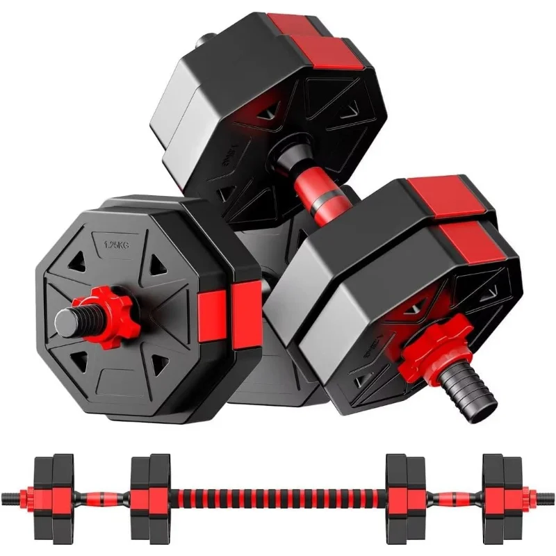 Adjustable Weights Dumbbells Set,Non-Rolling Adjustable Dumbbell Set,Free Weights Dumbbells Set Hexagon,Weights Set for Home Gym