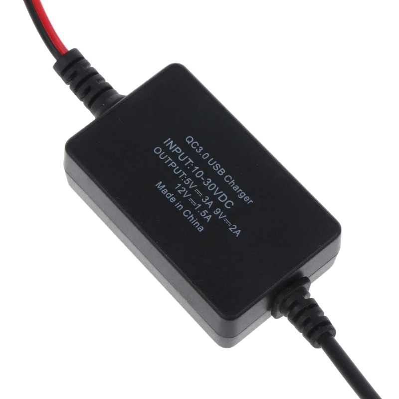 QC3.0 USB понижающий модуль DC10V-30V до 5V 3A 9V 2A 12V 1.5A зарядный кабель Прямая доставка