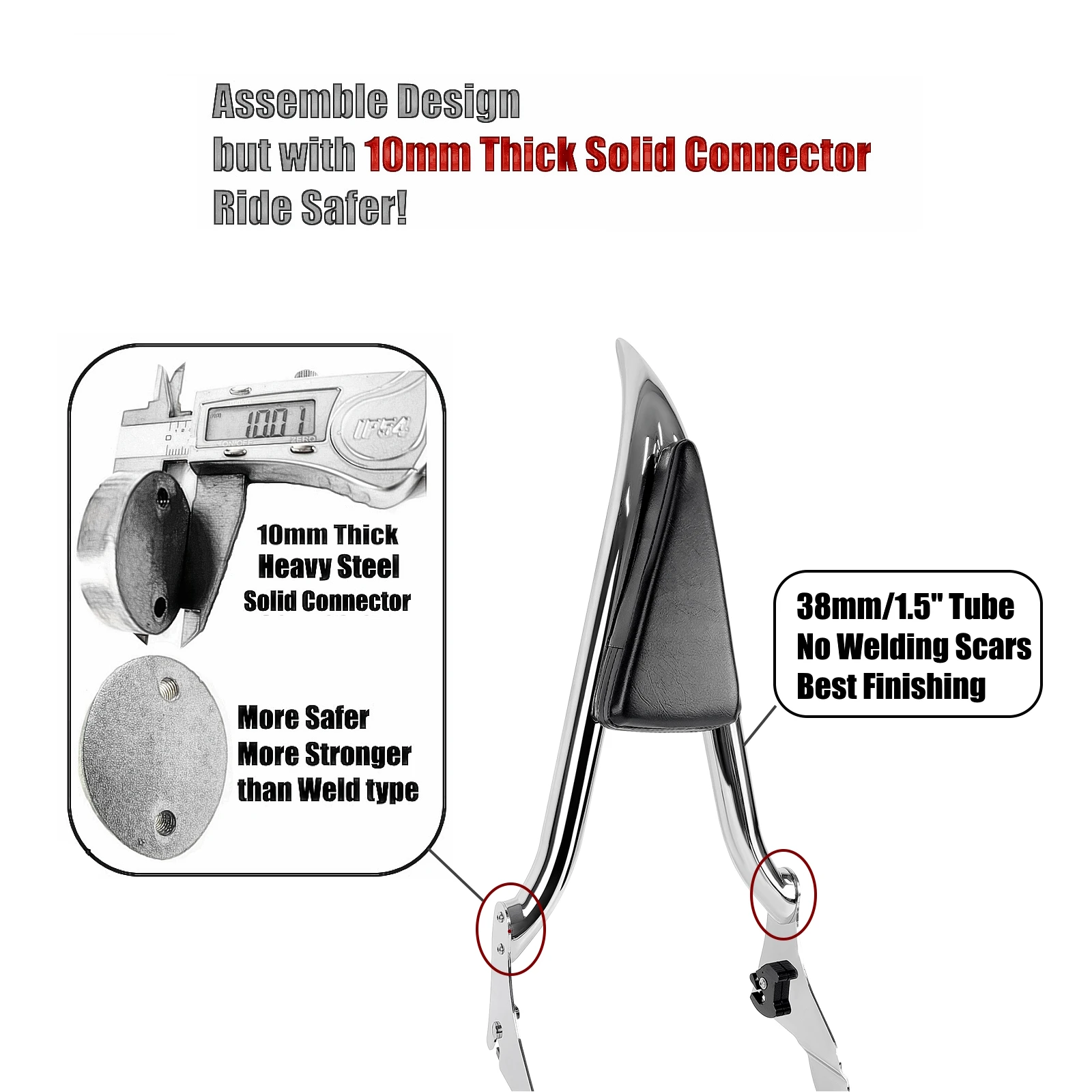 Фото Задняя спинка Passeng для мотоцикла, багажник для Harley Touring Street Glide Electra CVO FLHTK Road King 2009-2025 №3