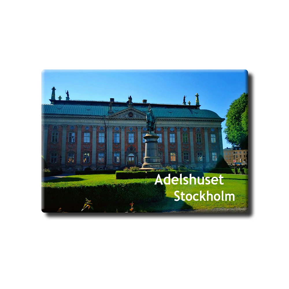 

Stockholm "Noble House" Sweden Tourist Souvenir Tinplate Magnetic Refrigerator Decorative Sticker Creative Gift for Friend 27269