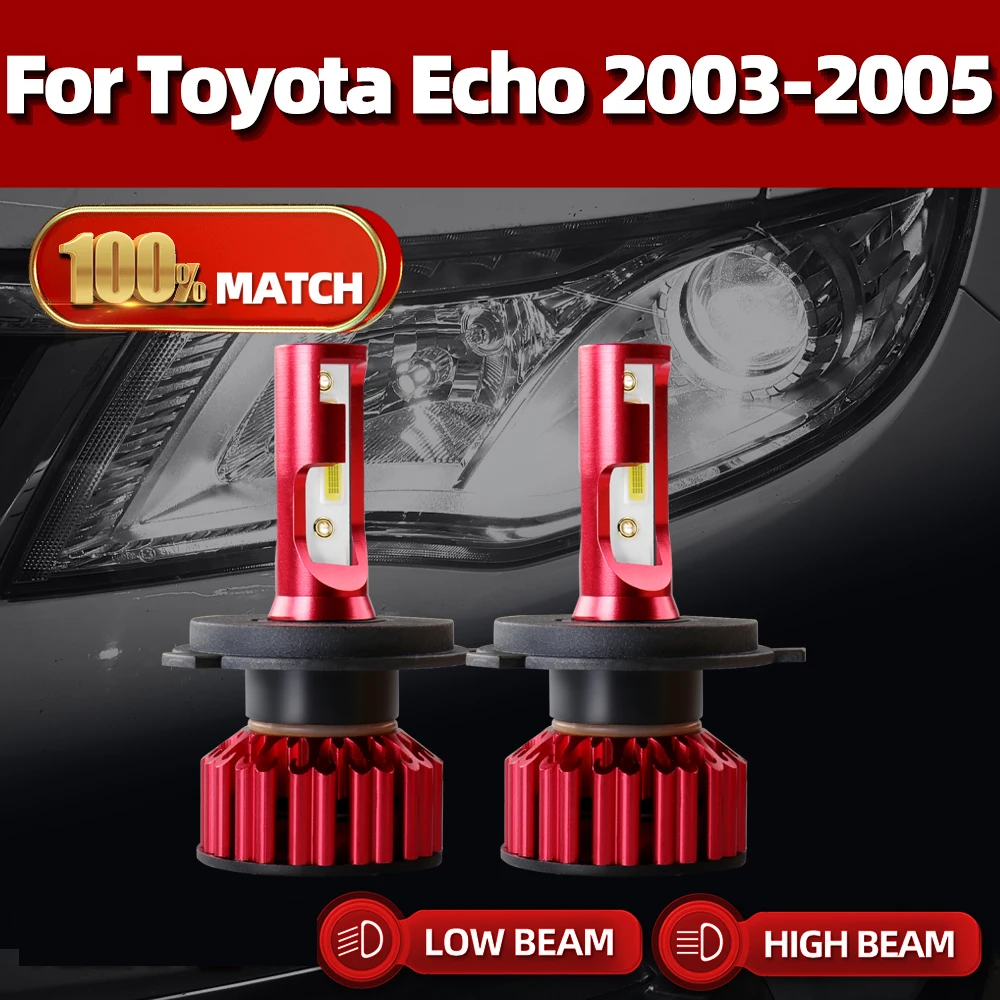 120 Вт, 6000 лм, H4, Canbus, лампы для автомобильных фар, Turbo CSP, автомобильная фотолампа, 2003 K, белая, 12 В, 24 В, для Toyota Echo 2004, 2005,