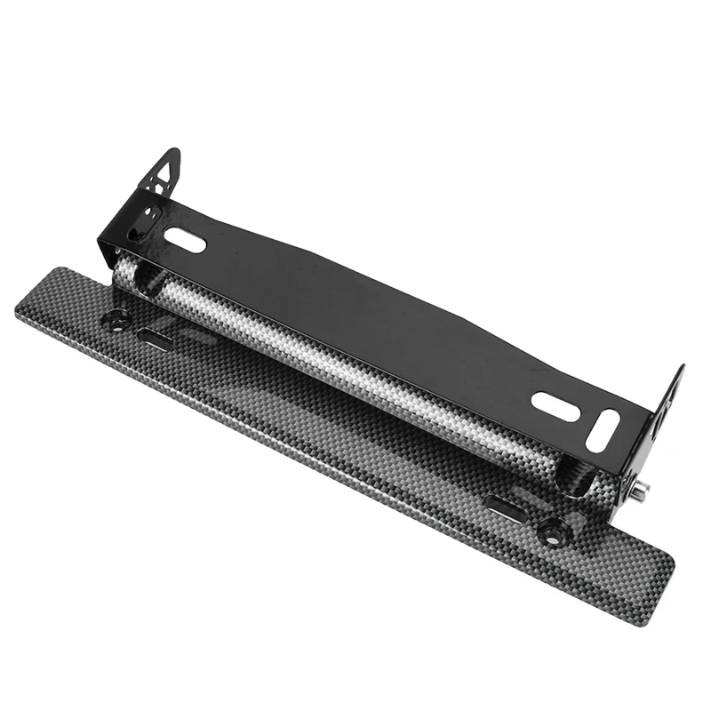 

Universal Adjustable License Plate Frame Carbon Fiber Color Bracket Racing License Plate Car Fixing Bracket Accessories