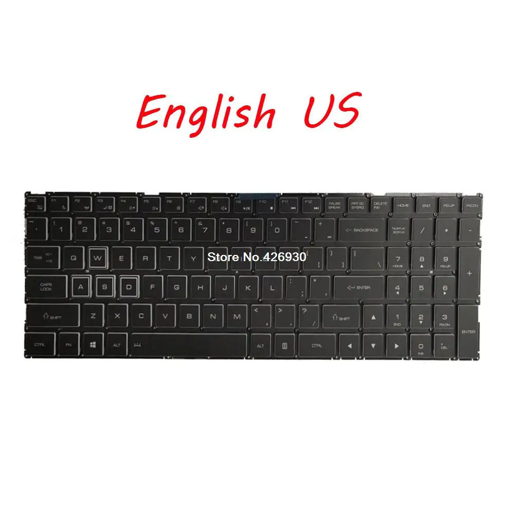 

Laptop Keyboard For Thunderobot 911 Master 911Master2 English US Black With Backlit New