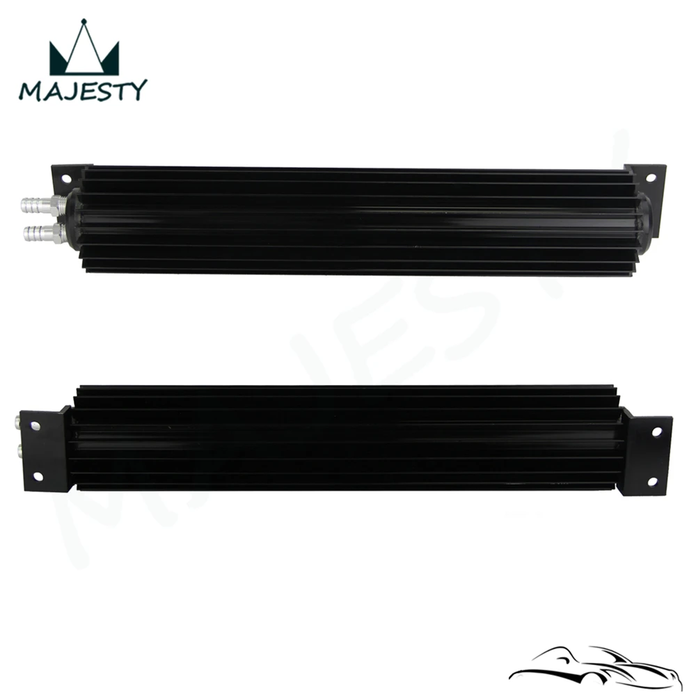 

Universal 15'' Aluminum Dual Pass Finned Transmission Oil Cooler W/Fittings BK