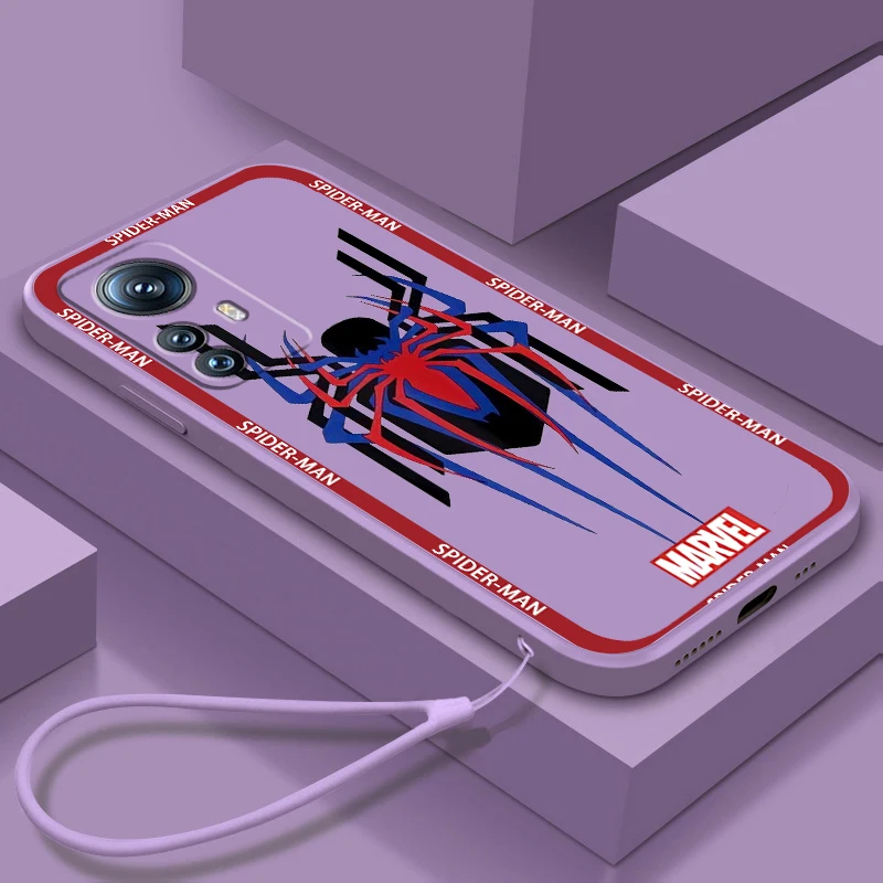 

Phone Case For Xiaomi Mi 13 12S 12 12X 12T 11i 11T 11 10 10S 10T Pro Lite Ultra 5G Marvel Spiderman Avengers Art Liquid Rope