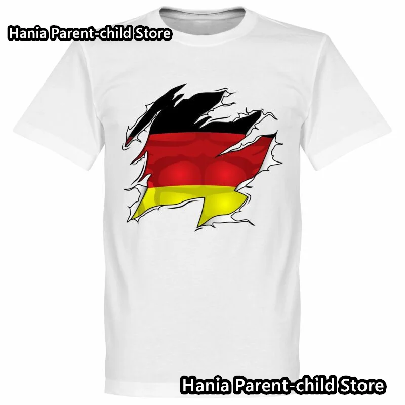 Летняя Футболка Унисекс В Германии С Принтом Эмблемы Модные Топы Короткими