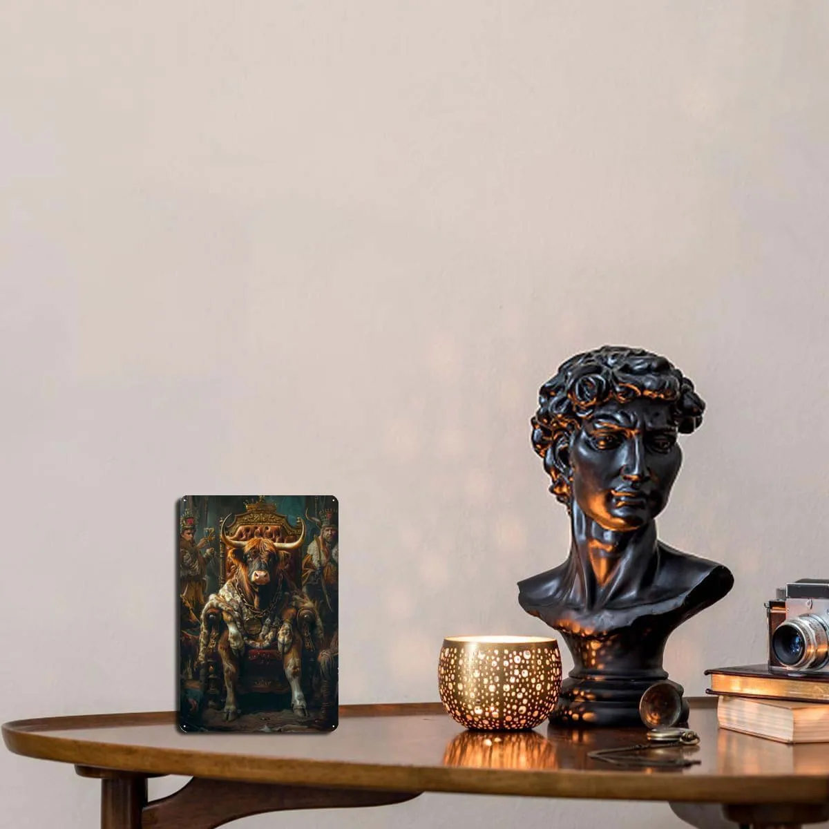 Highland Крупный рогатый скот металлическая Настенная картина винтажные