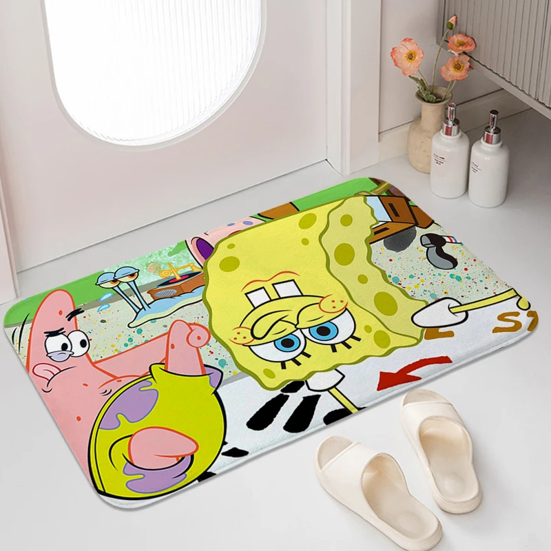 Кухонные коврики для беговой дорожки Z-SpongeBobs аниме эстетический забавный коврик