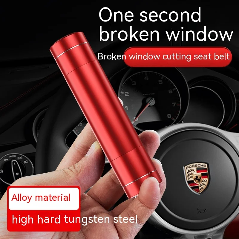

Car Safety Hammer Auto Emergency Glass Window Breaker Seat Belt Cutter Life-Saving Car Emergency Aluminum Alloy Escape Hammer