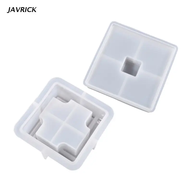 

Силиконовая искусственная, квадратная силиконовая форма из смолы, форма для шкатулки для украшений с крышкой