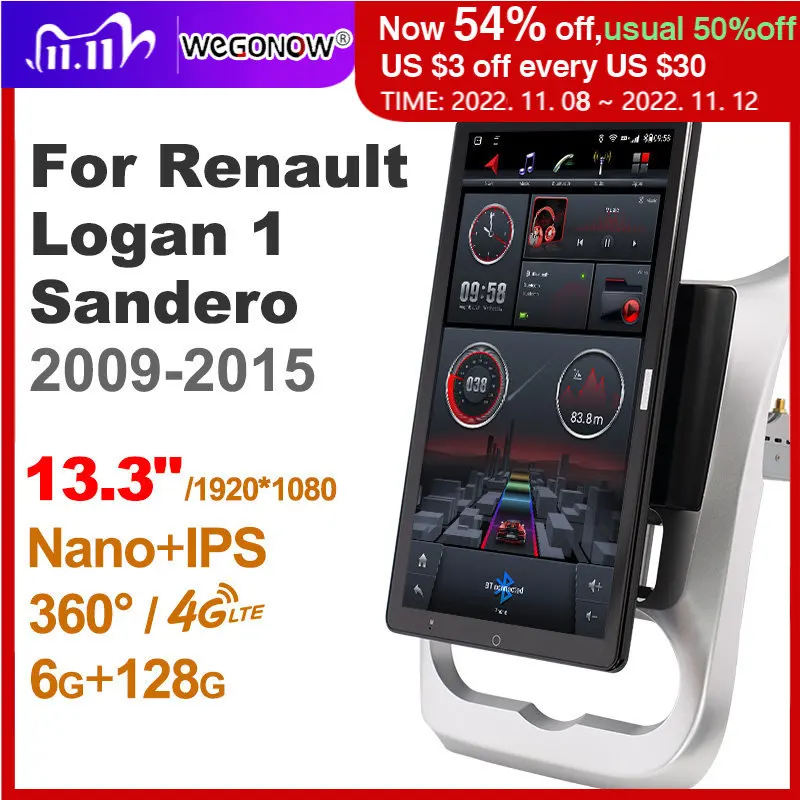 

Автомобильный радиоприемник TS10 Android10.0 Ownice для Renault Logan 1 Sandero Lada Largus Lergus Dacia Duster 13,3 ''без DVD Nano 1920*1080