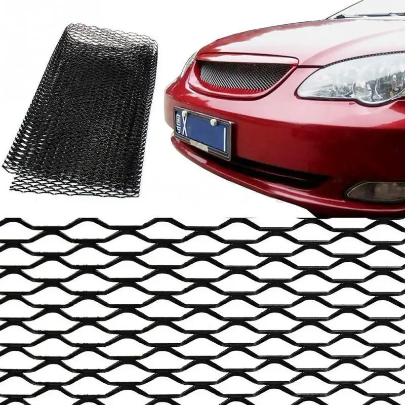 

8x25mm Car Aluminum Alloy Front Bumper Seagulls Shape Air Inlet Grill Mesh Sheet Universal DIY Vehicle Body Modified Tools
