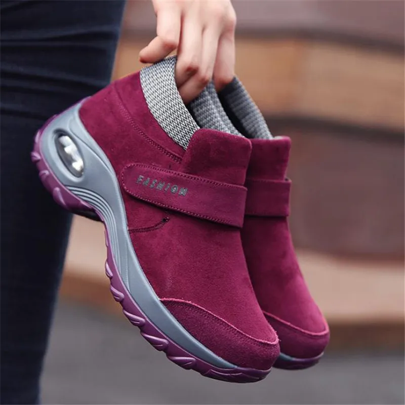 

Кроссовки женские с воздушной подушкой, спортивная обувь для бега, Нескользящие, на платформе, спортивные туфли для бега, черный цвет