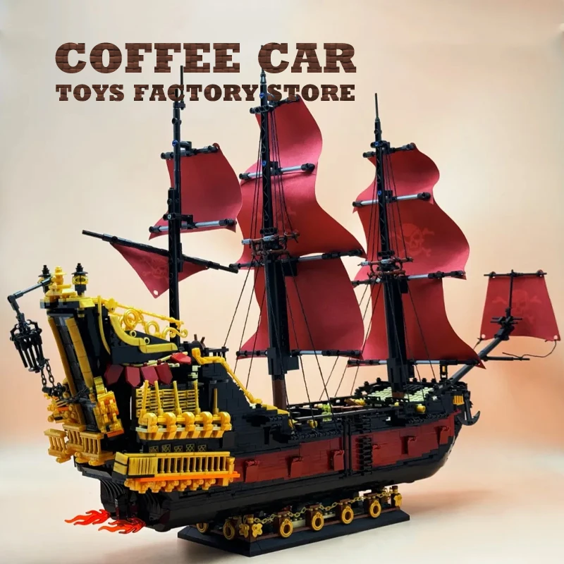 Креативные микро строительные блоки модель пиратского корабля пластиковые