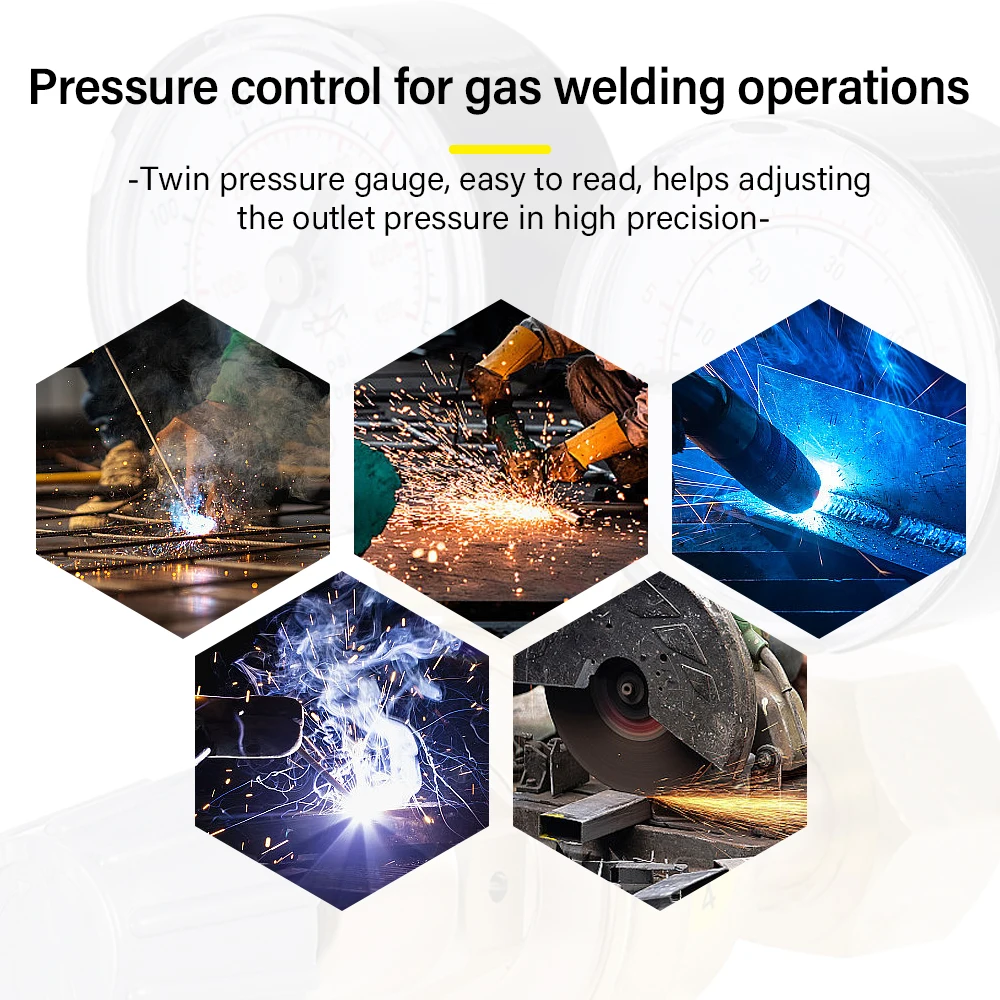 Профессиональные аргоновые манометры CO2 редуктор давления Mig расходомер
