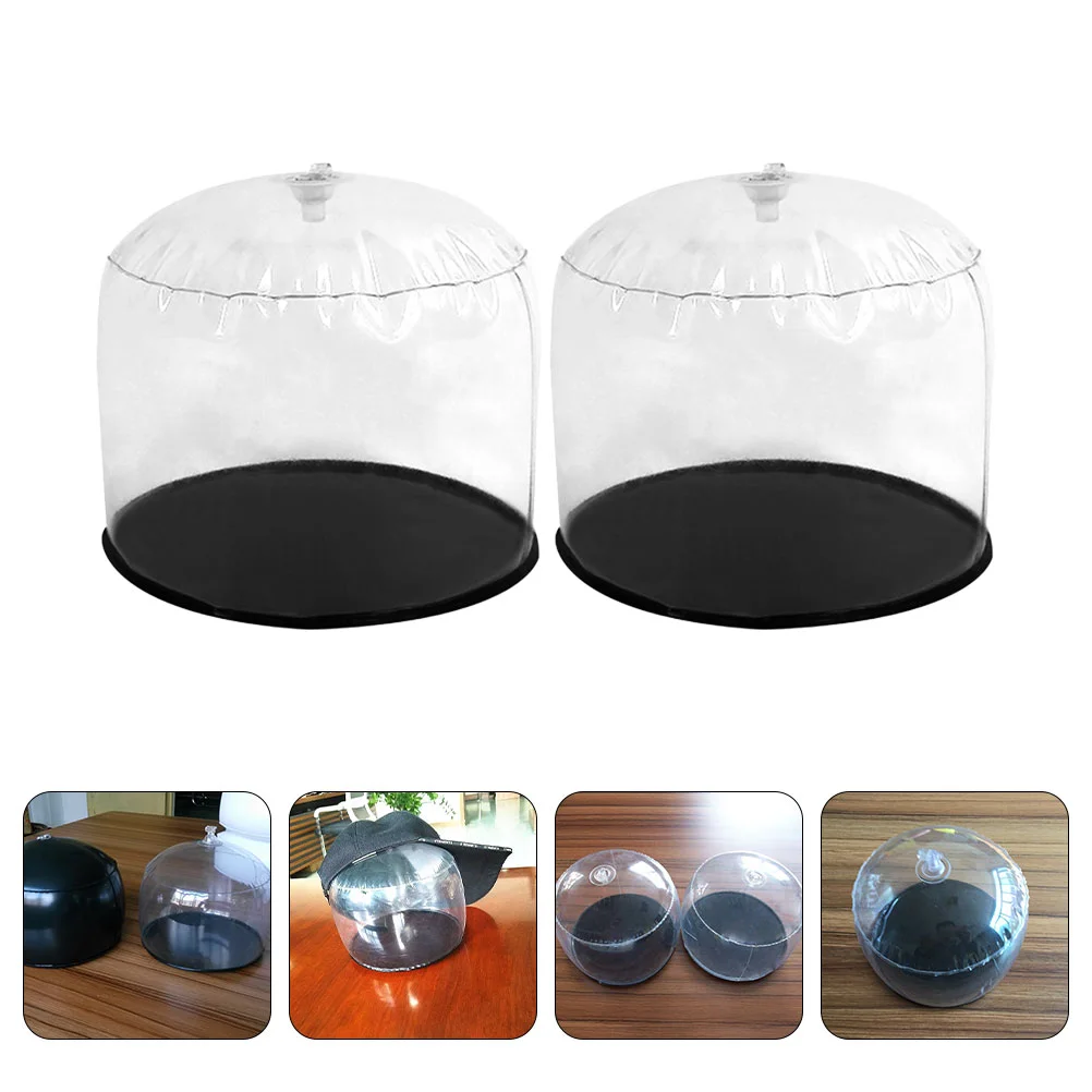 

2 Pcs Baseball Cap Holder Support Frame Hat Stand Pvc Rack Inflatable Holders Dome Travel Home Caps