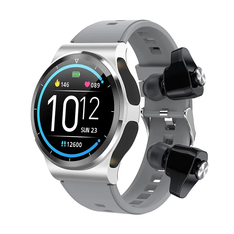 

GT69 Smart Watch For Men Women TWS Wireless Stereo Earphone Bluetooth Call Weather Heart Rate Customized Dial Smartwatch