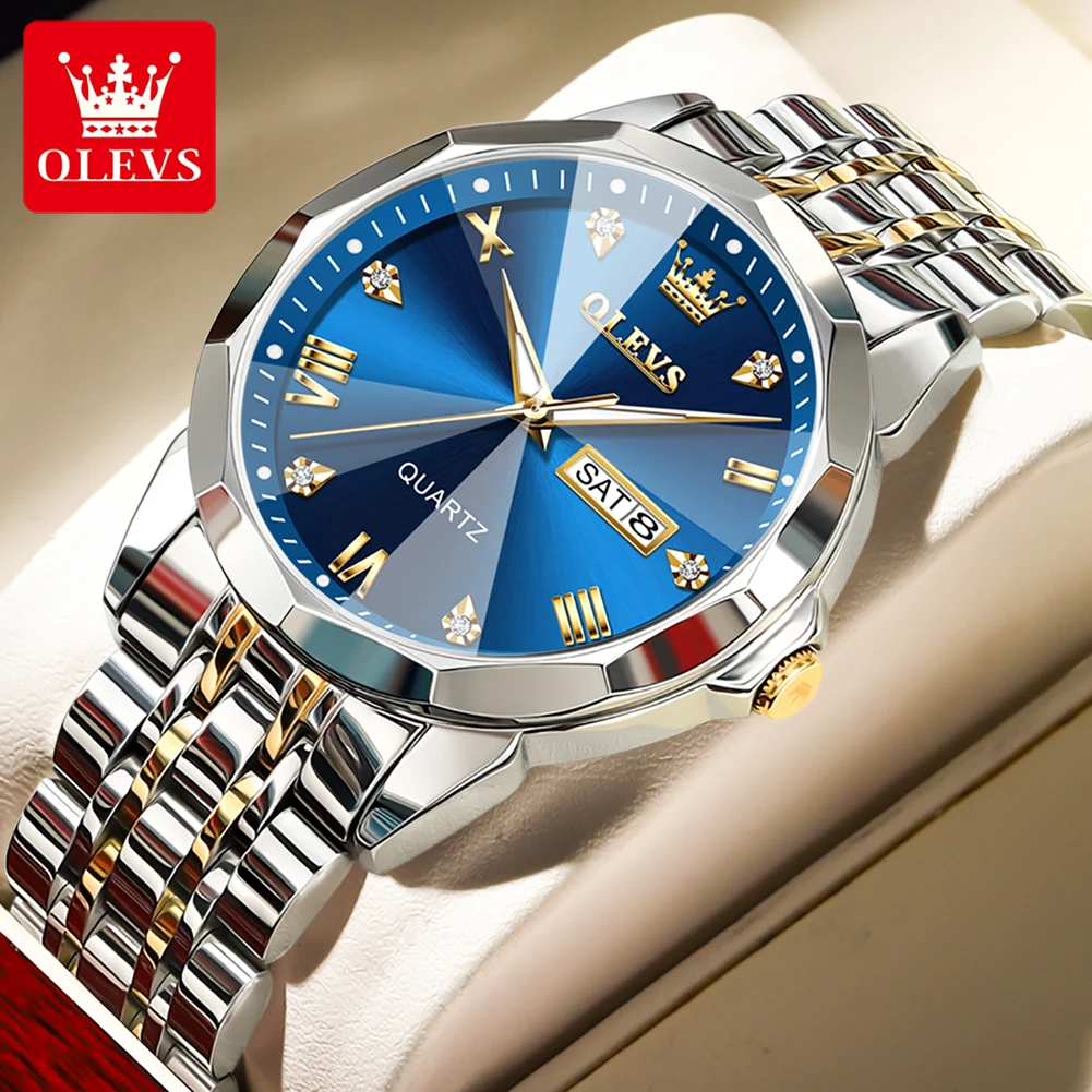 

OLEVS Fashion Calendar Week Mens Watches Top Brand Luxury Sport Quartz Watch Men Date Clock Luminous Waterproof Wristwatch 9931