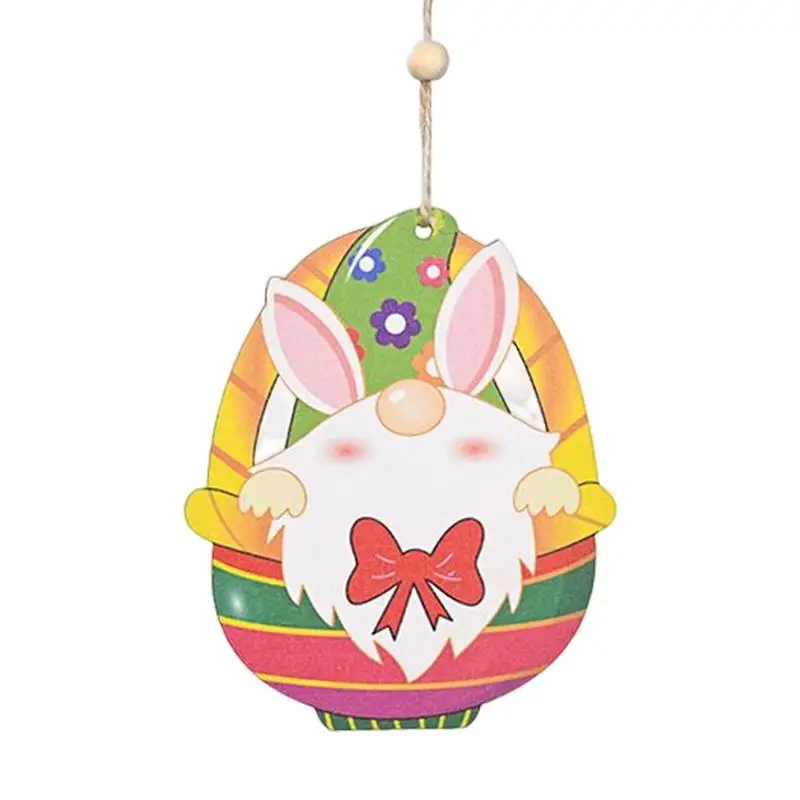 

Happy Easter Wooden Ornaments Rudolph Wooden Pendant Charm Bunny Easter Egg Elements For Easter Theme Party Wooden Slice For