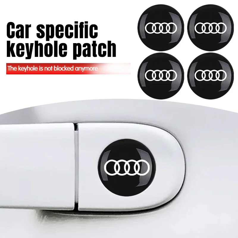 

4 шт. наклейки на замочную скважину автомобиля для Audi A6 C5 C6 C7 C8 A4 B5 B6 B7 B8 B9 S3 S4 S5 Q3 8U Q5 8R Q7 Q8 TT A3 8V V8 8P A5