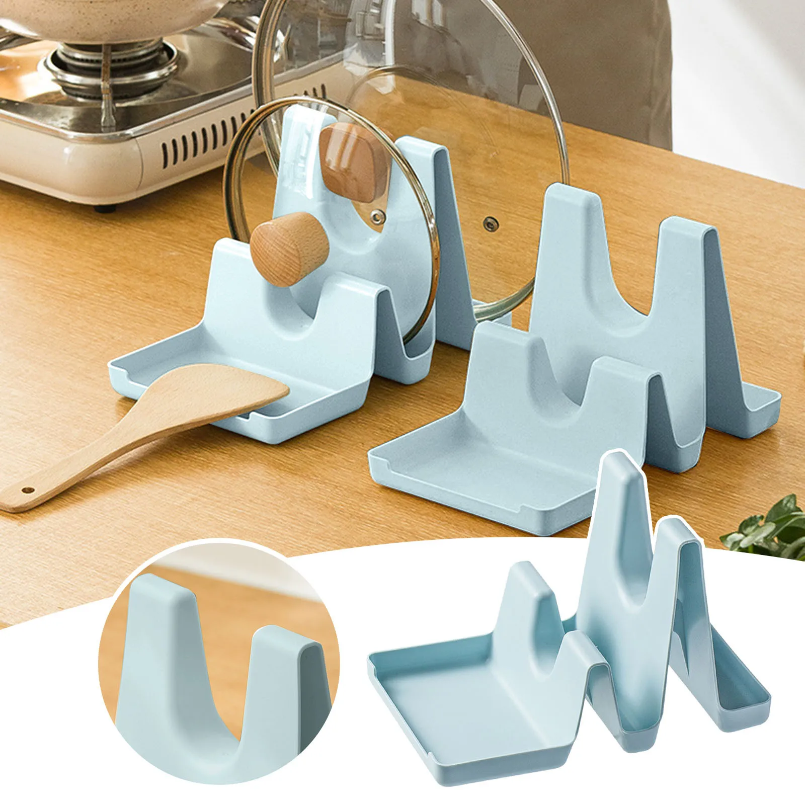 

Складная кухонная стойка для крышки кастрюли, бытовая многофункциональная шпатель, стандартная стойка из нержавеющей стали для кухонной р...