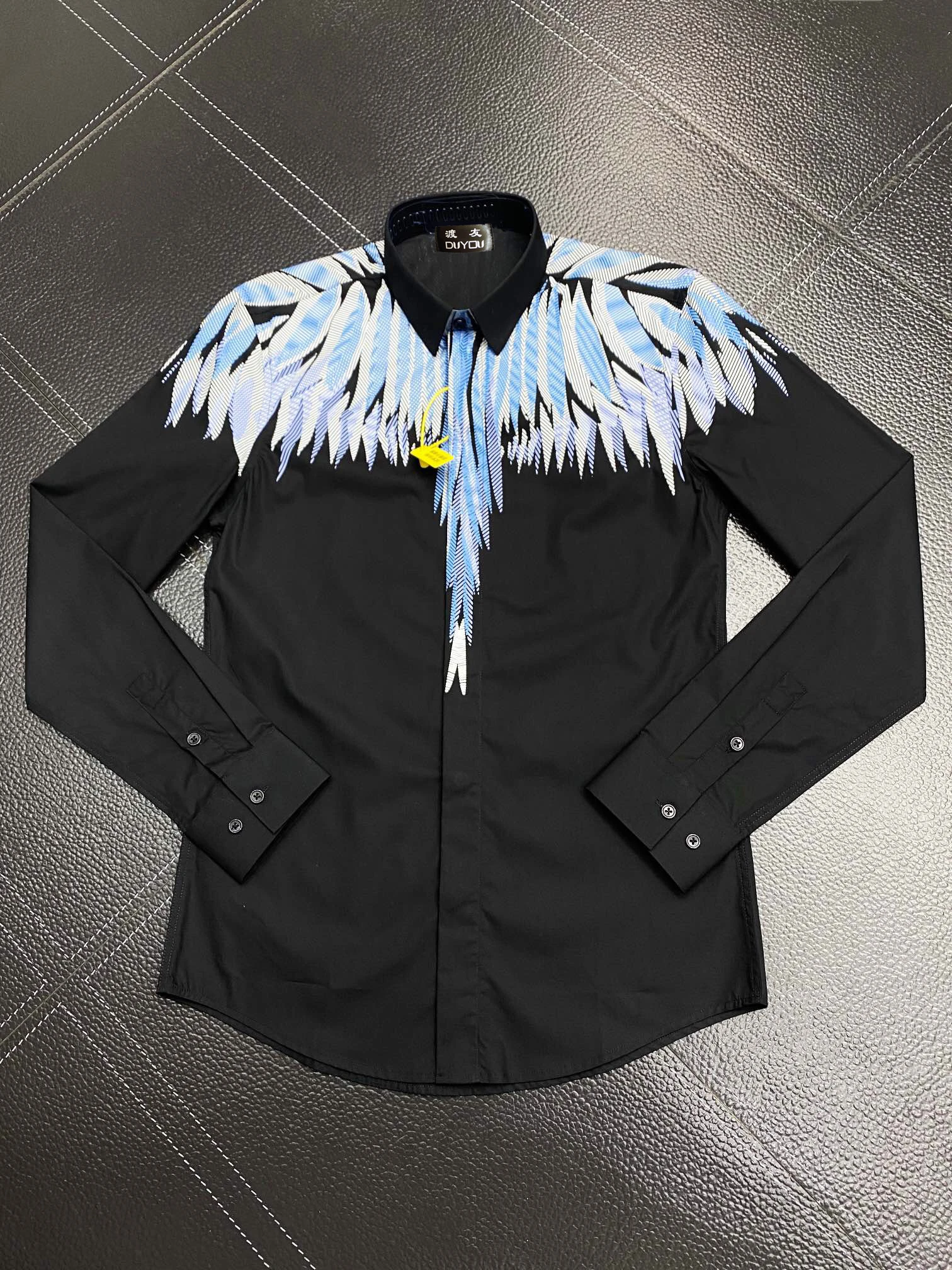 

Men's Dress Shirts 100% Cotton Print Long Sleeve Camisas Masculina Casual Slim Fit Mens Fashion Business Shirts 21910287