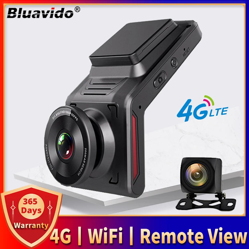 Bluavido 4G hidden dash camera GPS tracking Support Live Remote Monitoring with two camera video recording FHD1080P WiFi hotspot