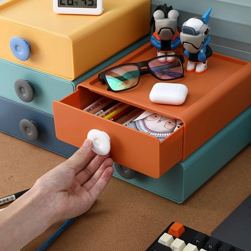 

Fashion Drawer Desktop Storage Box Office Desk Shelf Finishing Cabinet Storage Supplies Household Supplies Storage Box