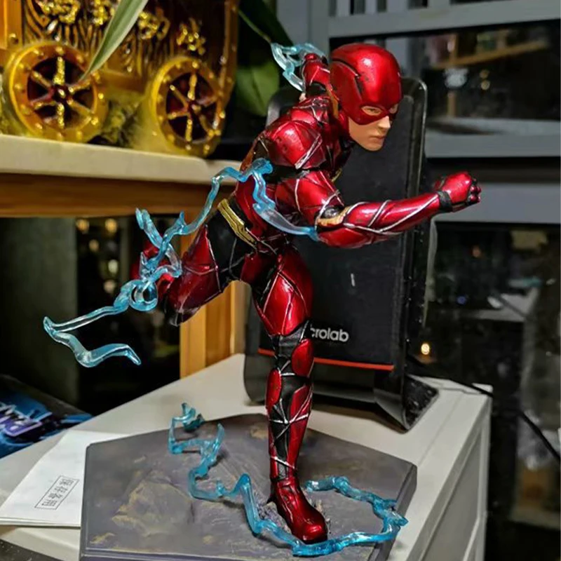 

16cm Dc The Flash Anime Figure Barry Allen Action Figurine Pvc Statue Standing Model Toy Room Ornament 2023 Fashion Gift