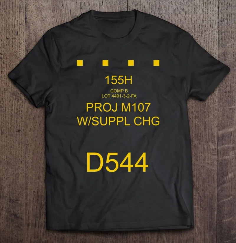 

Футболка с рисунком полевой артиллерии, 155 мм, круглая маркировочная футболка He Shell, винтажная хлопковая футболка в Корейском стиле с принто...