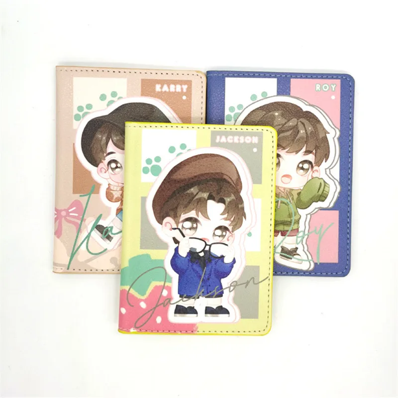 

Cartoon Passport Cover Designed Russian Federation Crazy Horse Leather Card Holder Business Bilingual Passport Case