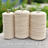 1234mm macrame rope twisted string cotton cord for handmade natural beige rope diy home wedding accessories gift