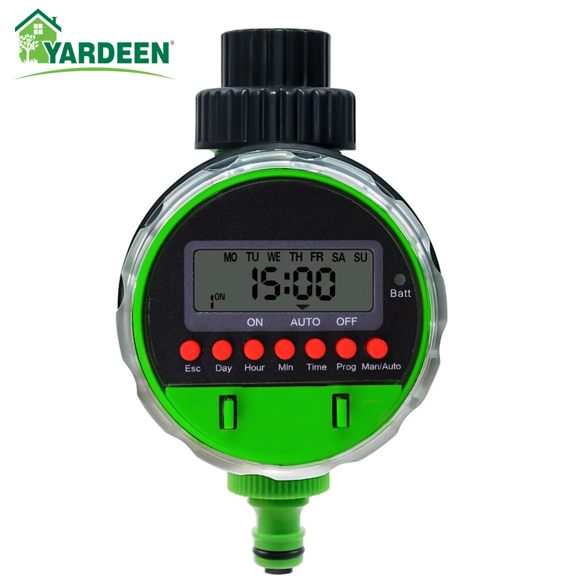 New Arrival Yardeen Garden Ball Valve Irrigation Water Timer Automatic Program Irrigation Watering Controller Green