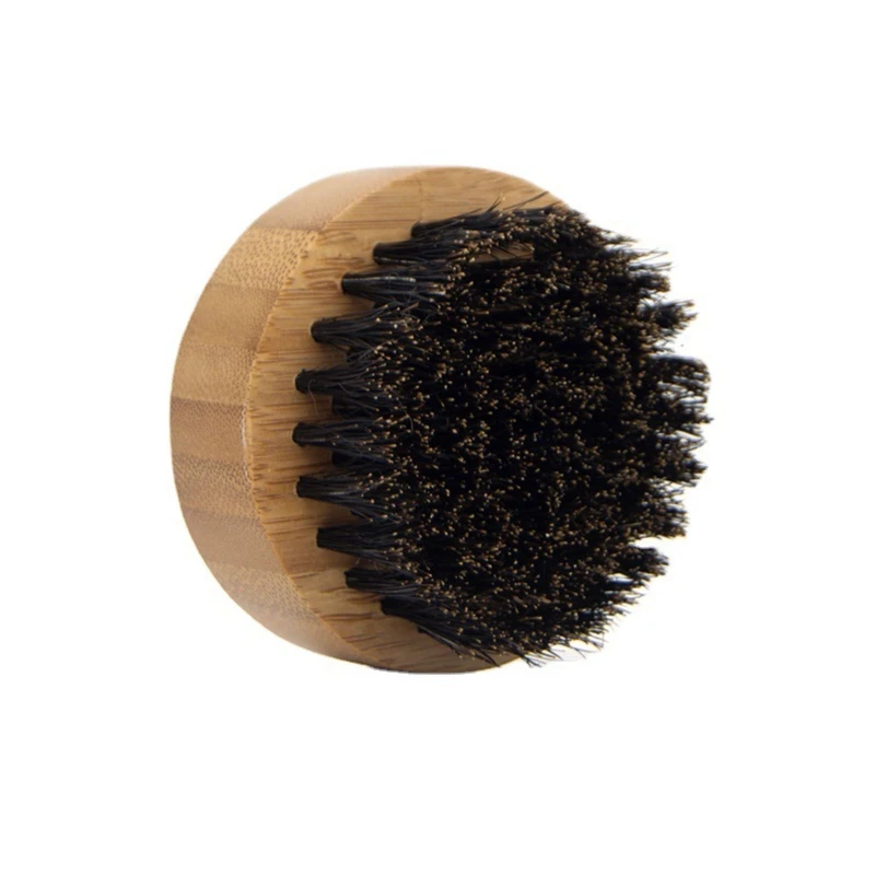 

Round Men Beard Brush Facial Hair Soft Boar Bristle Brush Beard Grooming Brush