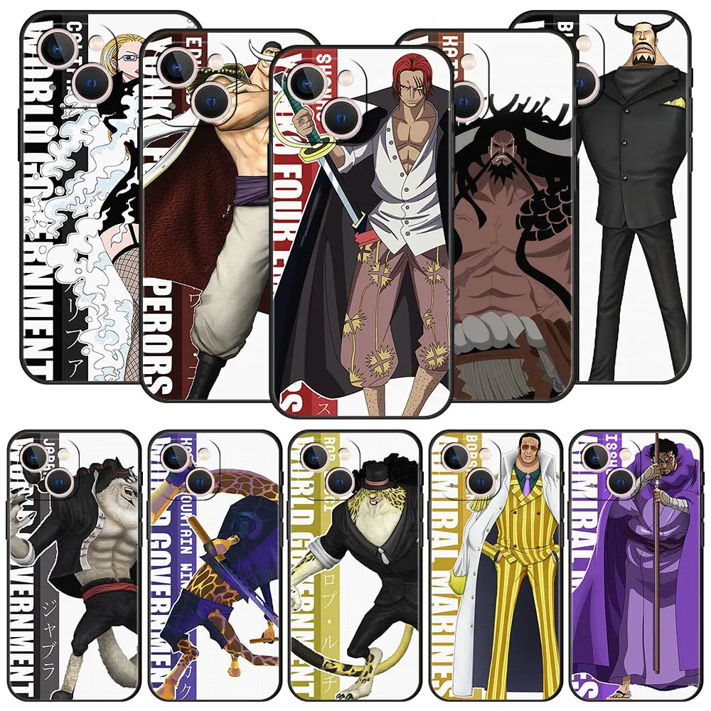 

One Piece CP9 SHP Anime Luxury Phone Case For iPhone 13 12 11 Pro Max Mini 7 8 Plus Shell iPhone X XR XS Max SE 2022 Black Cover