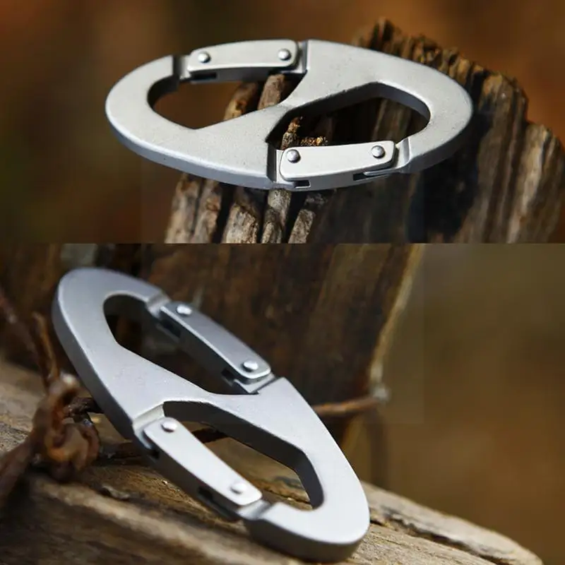 

2pcs Portable 8 Shape Carabiner Mini Edc Chain Portable Quality Multi-function Outdoor Ring Hook High Buckle Clasp F9v3