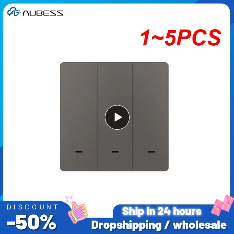 

1~5PCS Tuya ZigBee Smart Light Switch No Neutral Wire No Capacitor Needed Smart Life 2/3 Way Works with Alexa Google Home 2mqtt