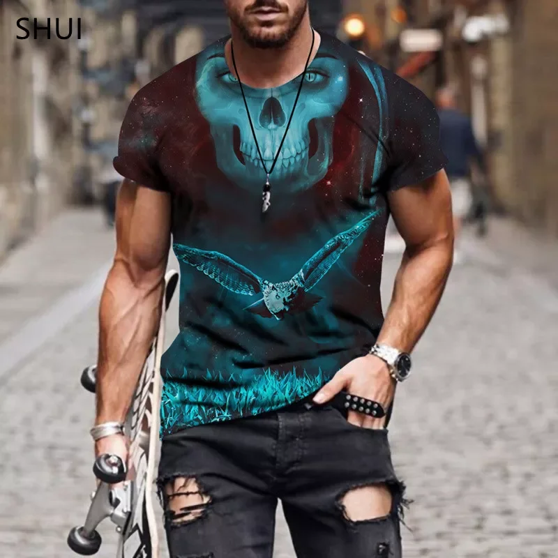 

NEW IN Summer New Fashion 3D Printed Tops Street Men's T-shirt Masculinas Casual Pullover Plus Size 6XL Men's T-shirt Ap