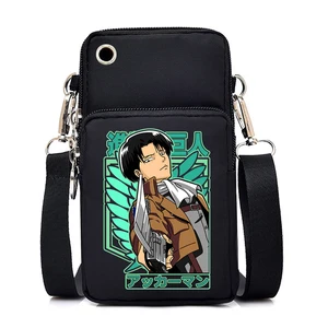 Attack on Titan Anime Women Handbags Fashion Shoulder Bags Female Levi-ackerman Large Capacity Crossbody Bags Small Phone Purse
