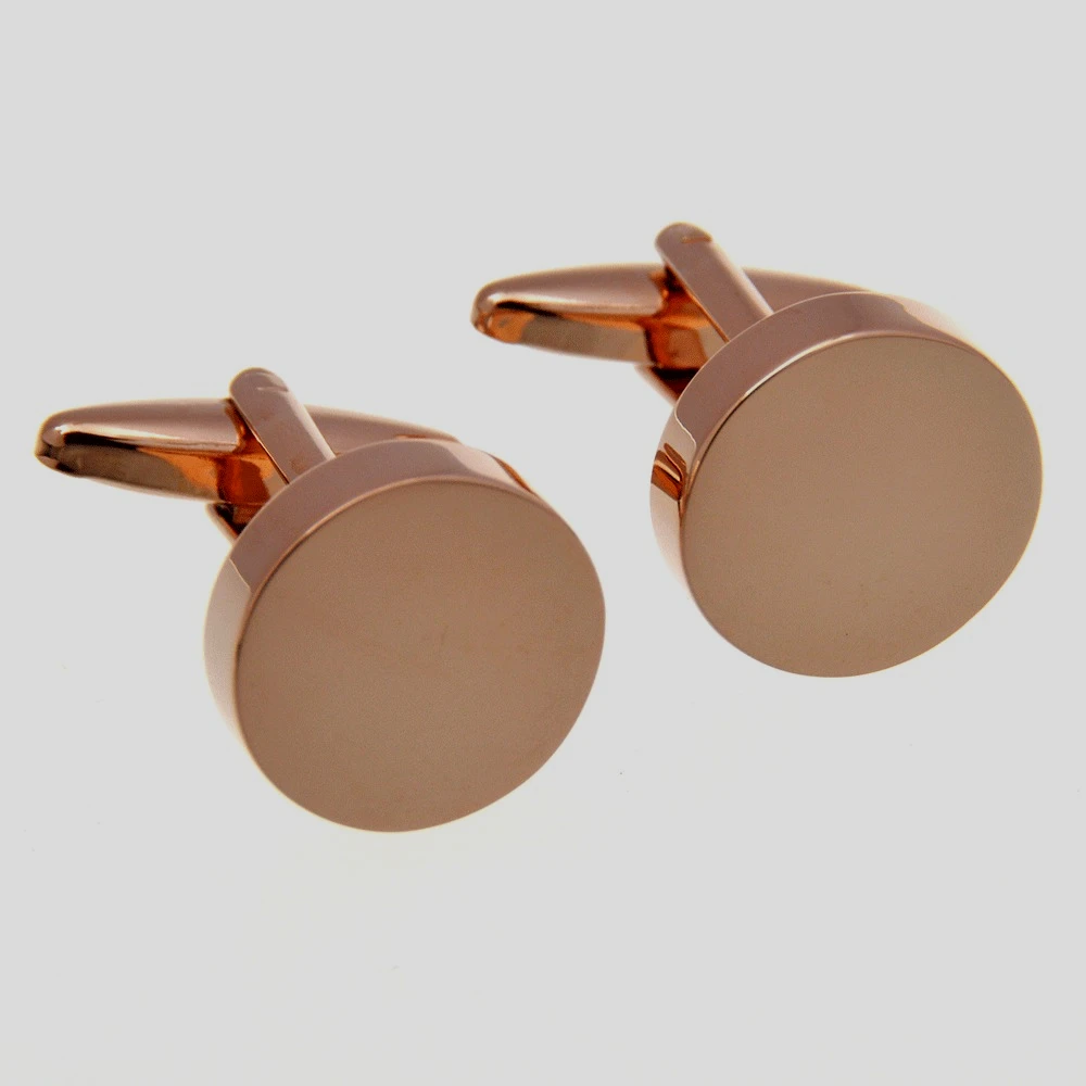 

Smooth Round Metal Cufflinks for Men's High-end Classic Minimalist Texture Business Daily Gifts French Suit Shirt Accessories