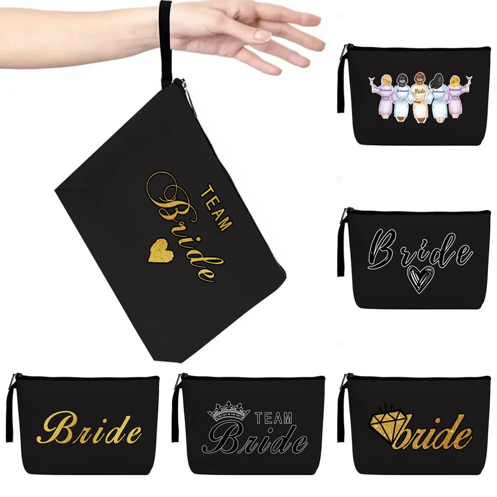 

New Cosmetic Bag Ladies Fashion Bridal Series Printed Wallet 2022 Travel Storage Cosmetics Sundries Mobile Phone Handbag