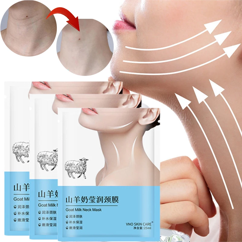 

1PC Anti-Wrinkle Neck Mask Goat Milk Collagen Firming Whitening Anti-aging Mask Beauty Moisturizing Lift Firming Neck Skin Care