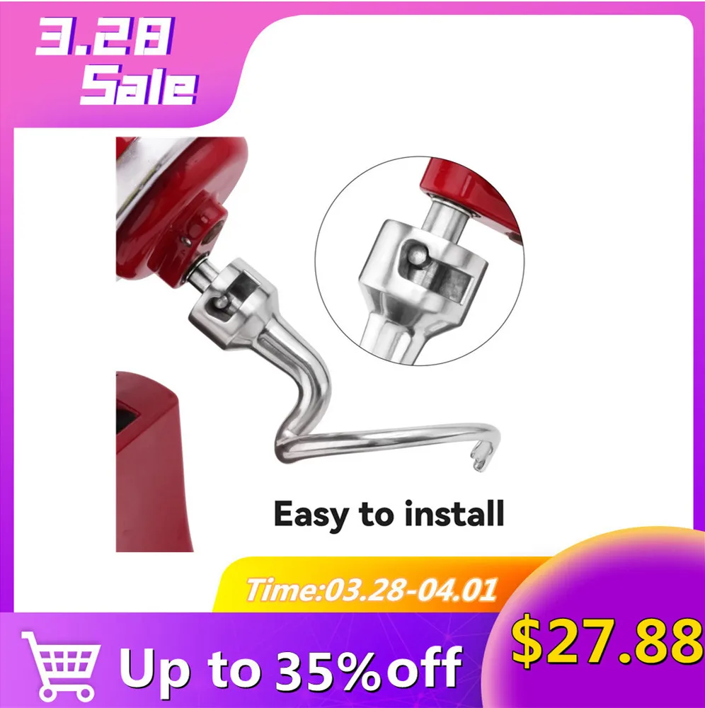 

Спиральный крючок для теста для кухни 5KSM95 5KSM100 5KSM103 5KSM110 5KSM15 4 спиральные смесители для хлеба из нержавеющей стали