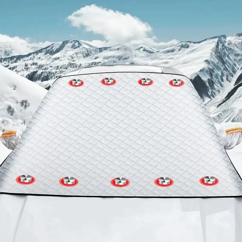 

Всесезонный Магнитный Чехол Для Лобового Стекла Автомобиля: Защита От УФ-излучения, Снега И Солнца