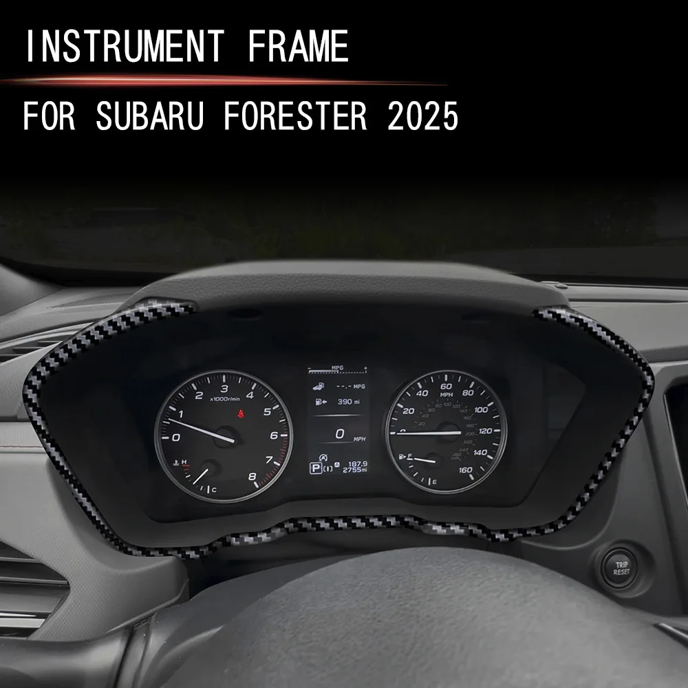 Для Subaru Forester 2024 2025 углеродное волокно приборная панель рамка накладка наклейка