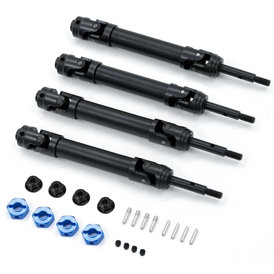 

4Pcs Metal Steel Front & Rear Drive Shaft CVD for 1/10 Traxxas Slash Rustler Stampede Hoss VXL 4X4 RC Car Upgrade Parts