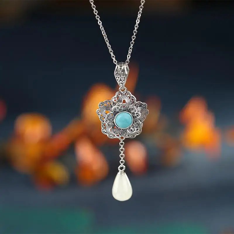 

Новое платье от оригинального дизайнера на ремесло (Hetian) нефрита, белый нефрит цветок кружева полые ремесло светильник Роскошные Очаровате...