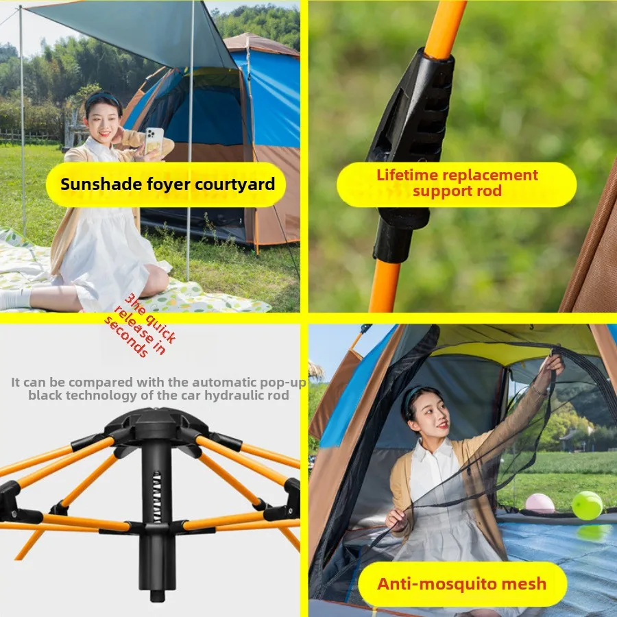 YOUSKY автоматическая двухслойная шестиугольная палатка для 2-4 человек уличная