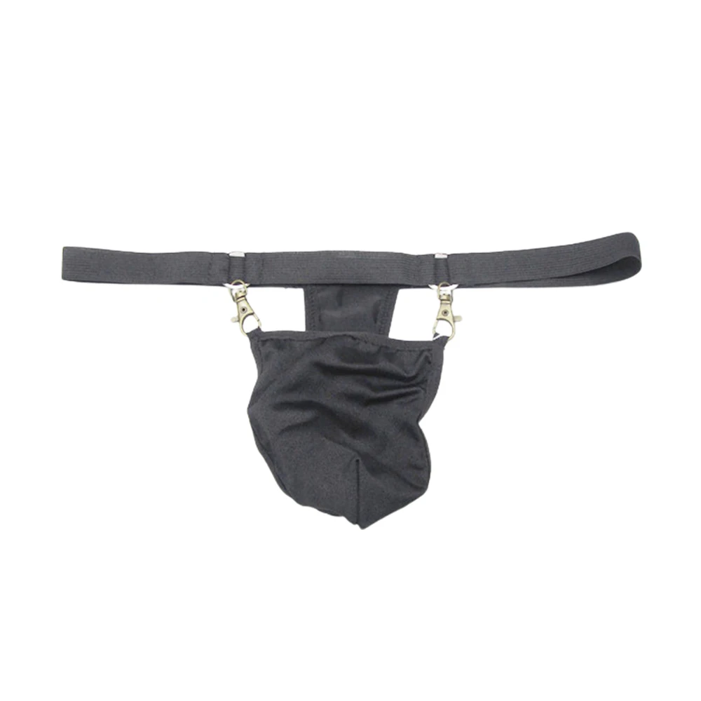 

Men Sexy G-string Big Pouch U Convex T-back Thong Low Waist Underwear T-back Briefs Solid Underpants Panties