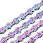 Радужная велосипедная цепь SUMC, 12, 11, 10, 9 скоростей, горный велосипед, фотоосвещение, полый ток, 12 В, 116 звеньев